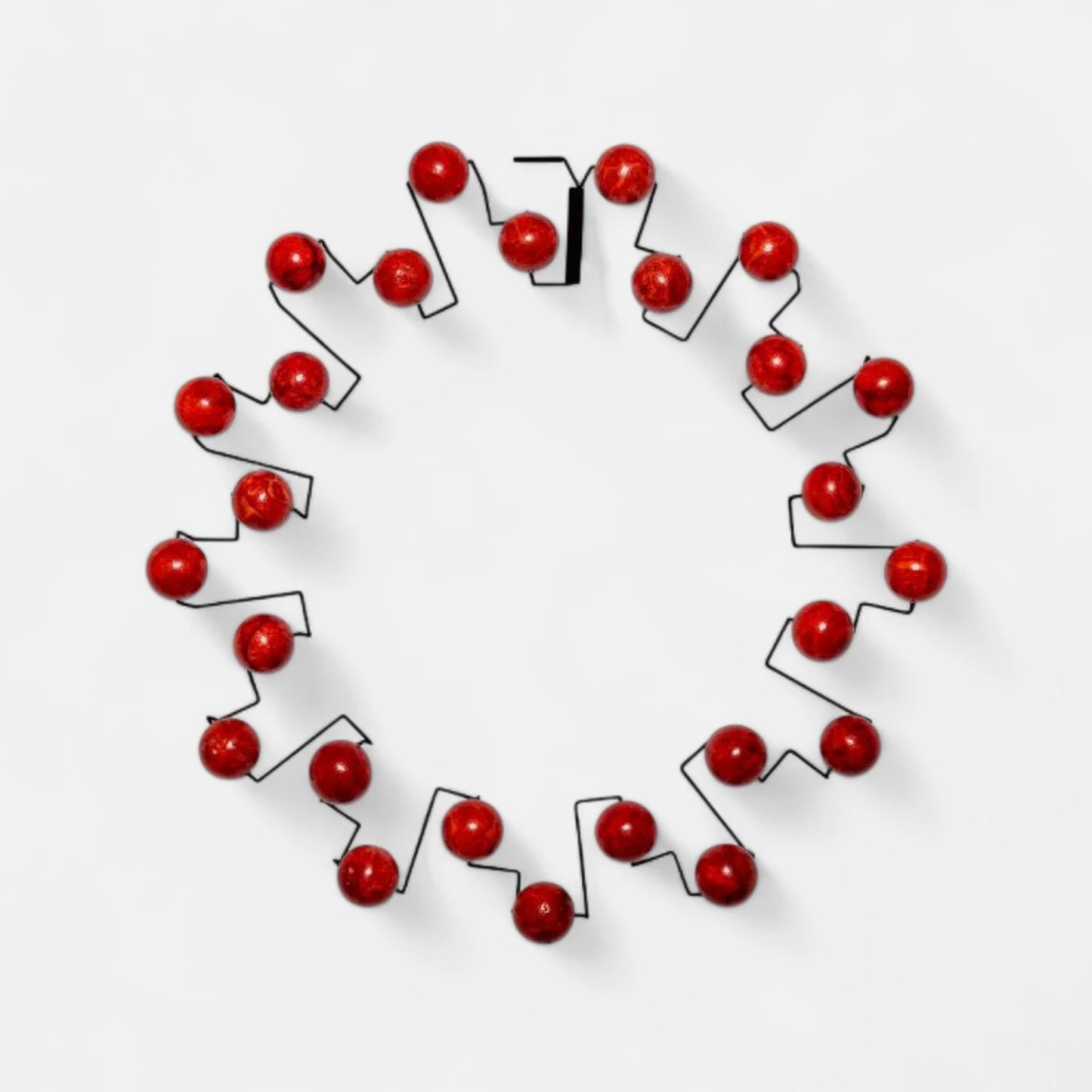 3D-Collier aus roten Schaumkorallen und Edelstahl