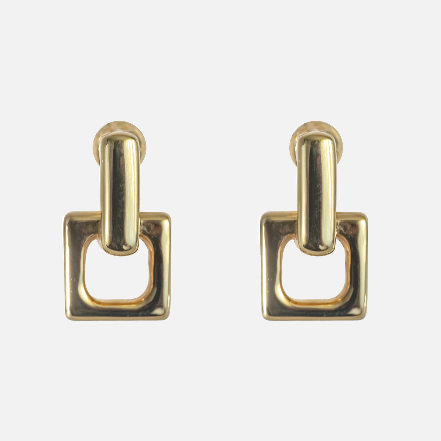 Design-Ohrringe aus 18K Gelbgold – Geometrische Form