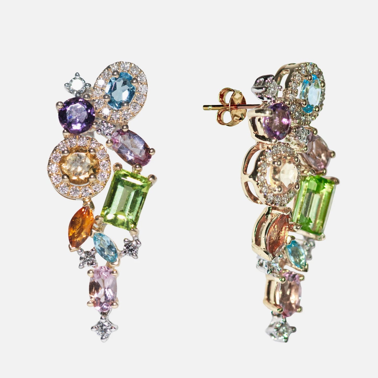 Ohrringe Multicolor Edelsteine & Brillanten