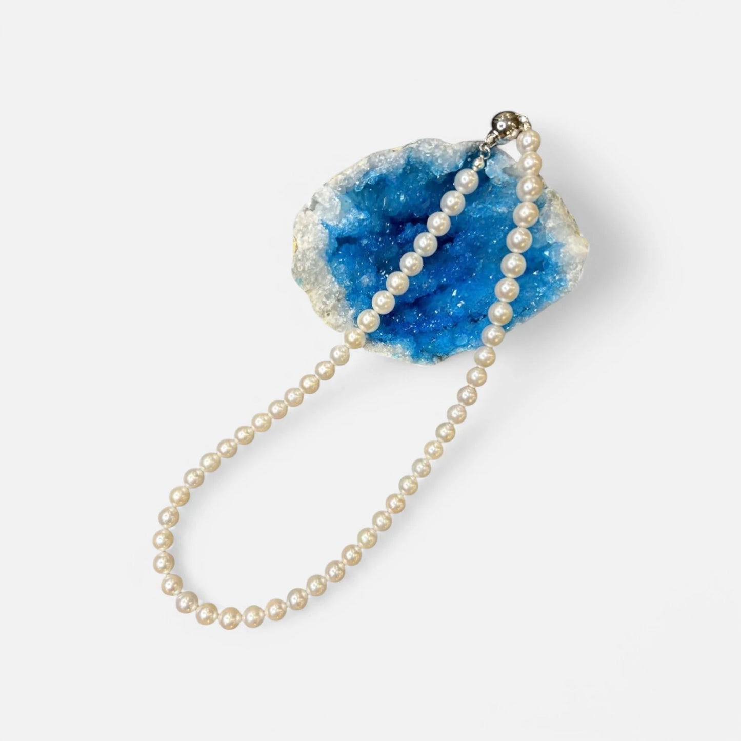 Akoya-Perlenkette mit 14K Weißgold-Kugelverschluss