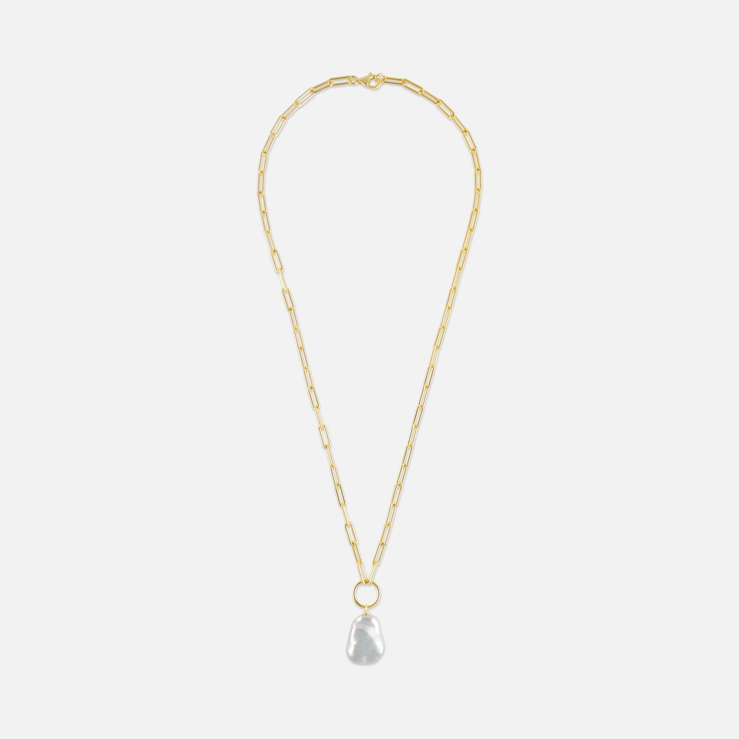 Collier mit Zuchtbarockperle – Silber vergoldet