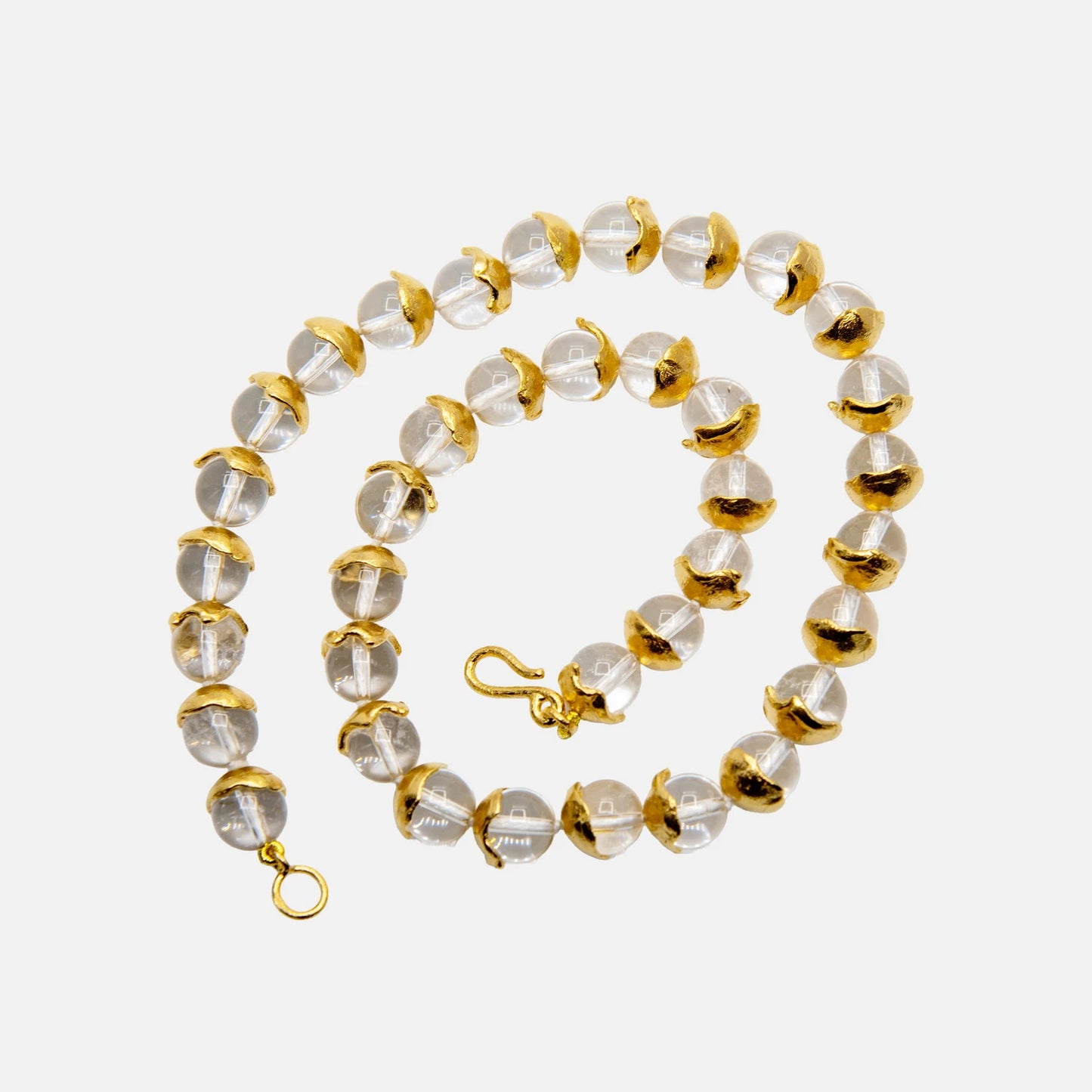 Vergoldete Kette mit Bergkristall – Klassische Eleganz