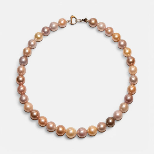 Ming-Perlenkette mit einzigartigem Farbspiel in Rosa