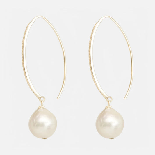 Barockperlen-Ohrringe mit vergoldetem Bügel