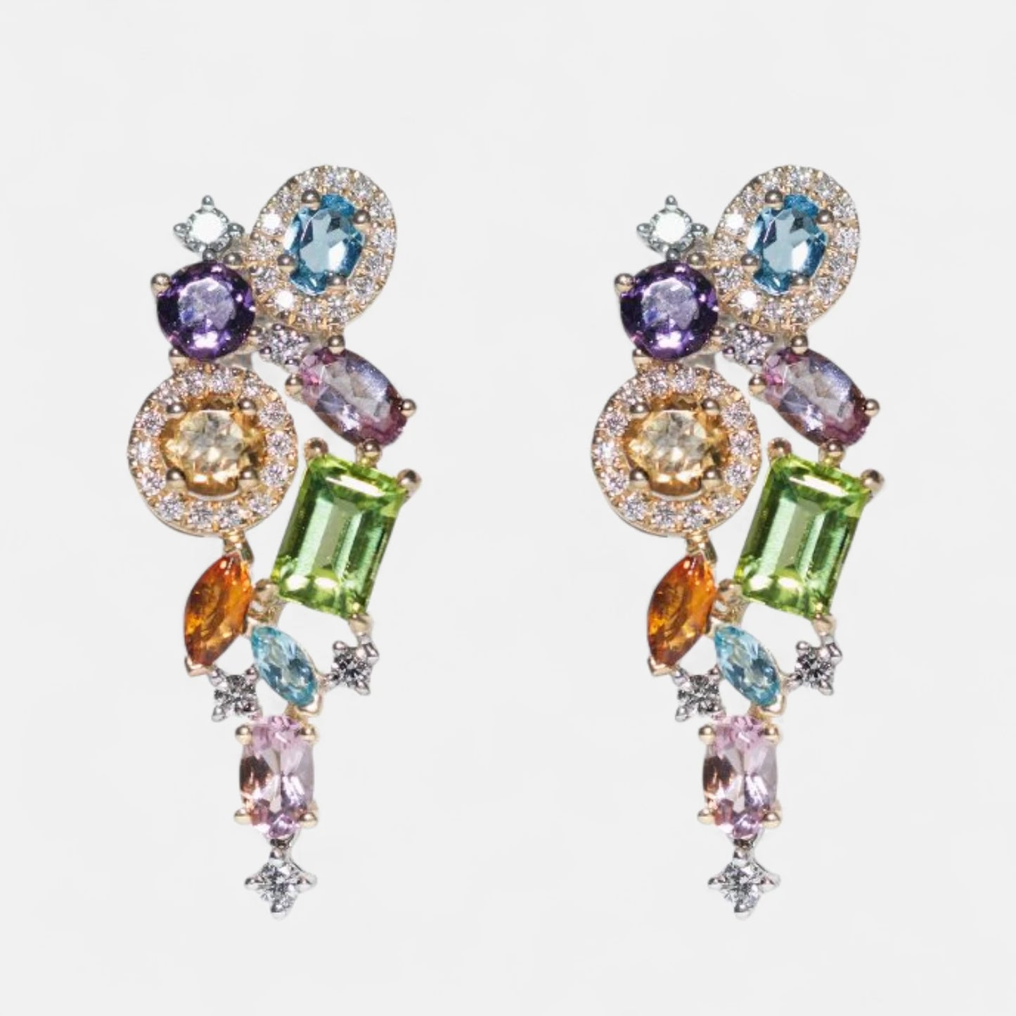 Ohrringe Multicolor Edelsteine & Brillanten