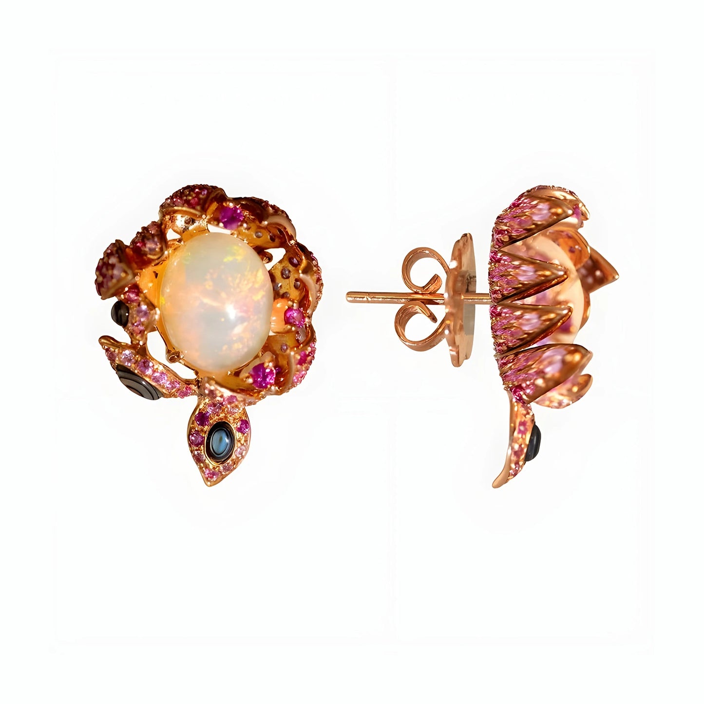 Opal-Schmuckset von HONG BOCK – Ring & Ohrringe in Gold