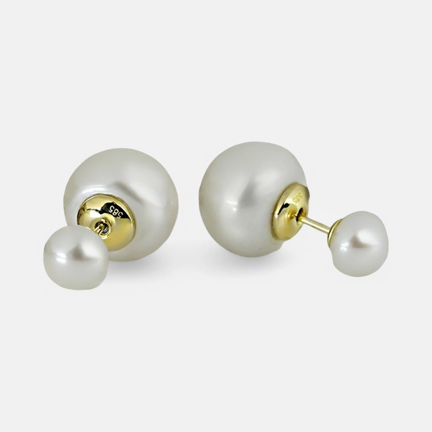 Zuchtperlen-Ohrstecker in 585er Gold – Zwei Seiten, ein Statement