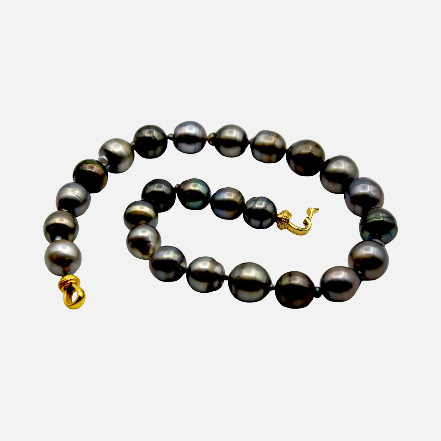 Tahitiperlenkette mit vergoldetem Silberverschluss