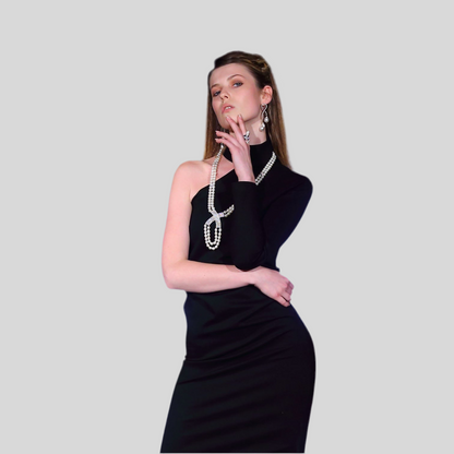 Zweireihige Süßwasserperlenkette mit Silber-Element