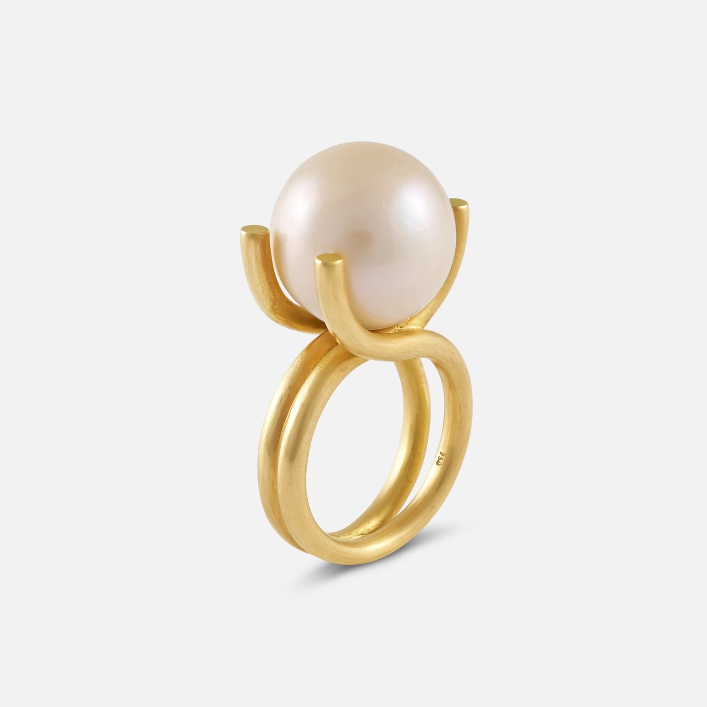 Ring mit Süsswasserperle – 750 Gelbgold