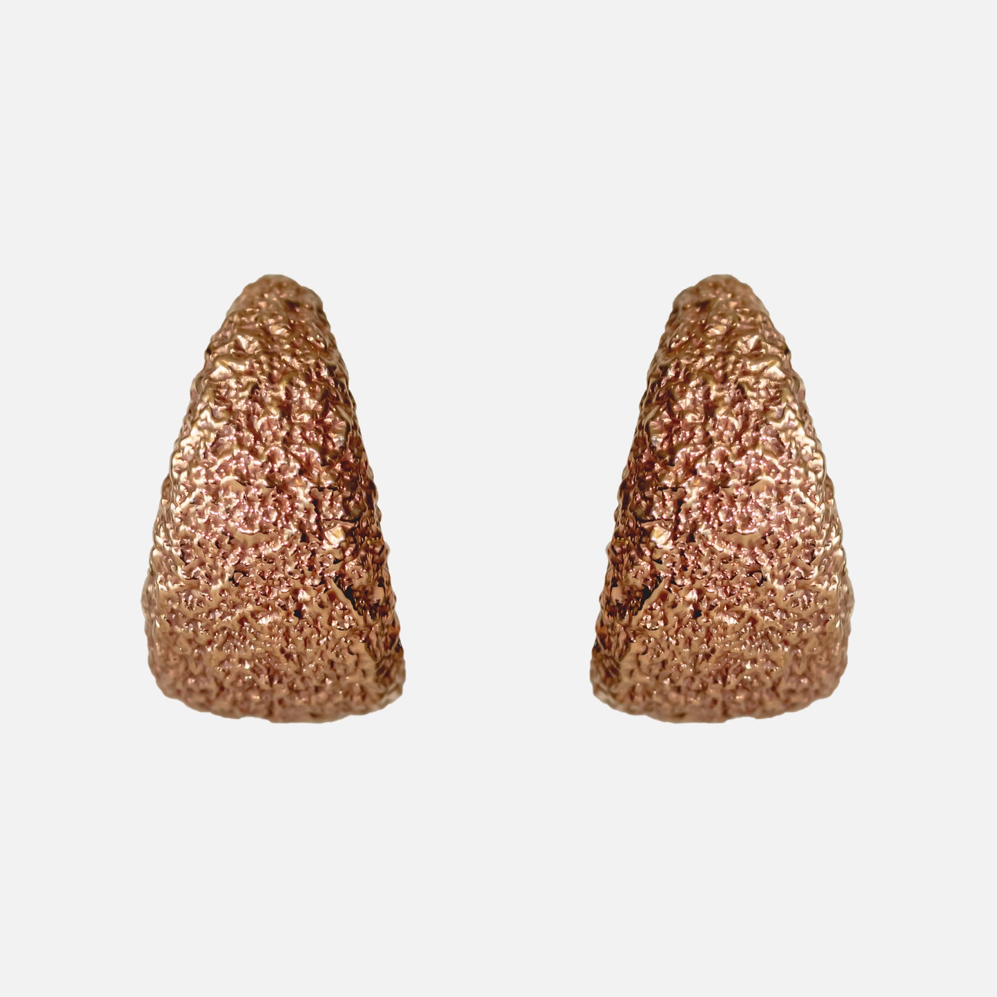 Kleo-Ohrringe aus 18 Karat Gold mit strukturierter Oberfläche