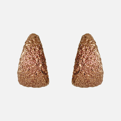 Kleo-Ohrringe aus 18 Karat Gold mit strukturierter Oberfläche