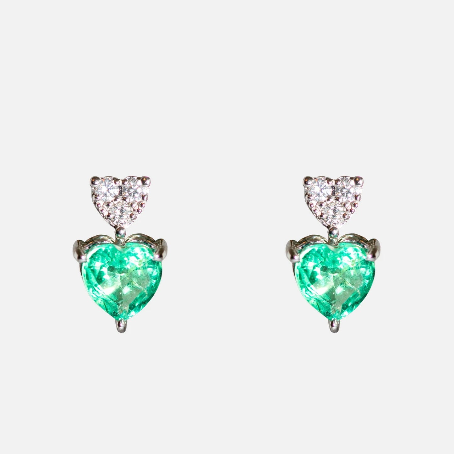 Design-Ring aus 18K Weißgold mit Smaragd & Brillanten