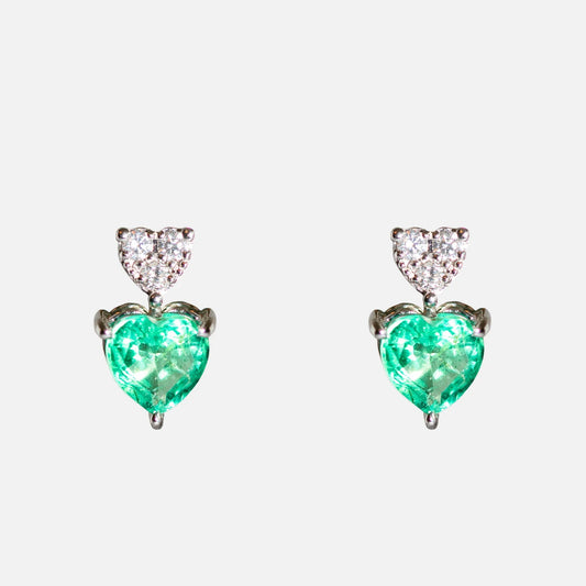 Design-Ring aus 18K Weißgold mit Smaragd & Brillanten