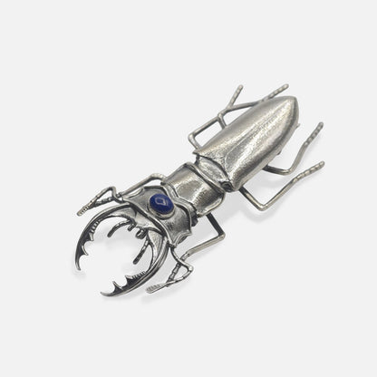 Silberanhänger Ameise mit Lapis – Künstlerisches Design