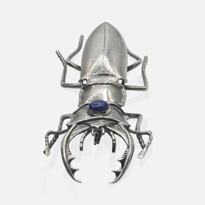 Silberanhänger Ameise mit Lapis – Künstlerisches Design