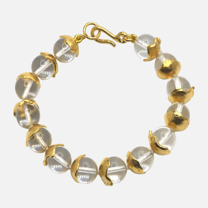 Vergoldetes Armband mit Bergkristall – Elegantes Design