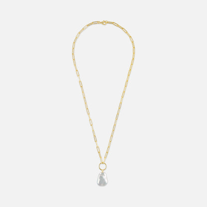 Collier mit Zuchtbarockperle – Silber vergoldet