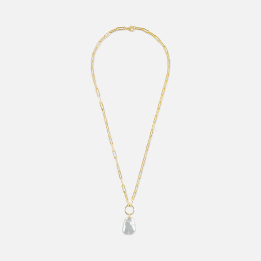 Collier mit Zuchtbarockperle – Silber vergoldet