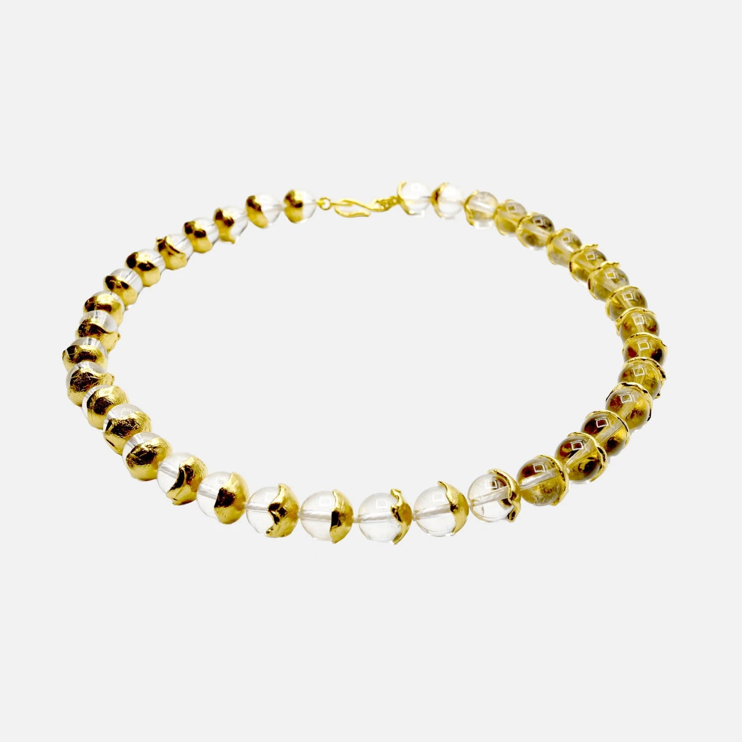 Vergoldete Kette mit Bergkristall – Klassische Eleganz