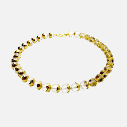 Vergoldete Kette mit Bergkristall – Klassische Eleganz