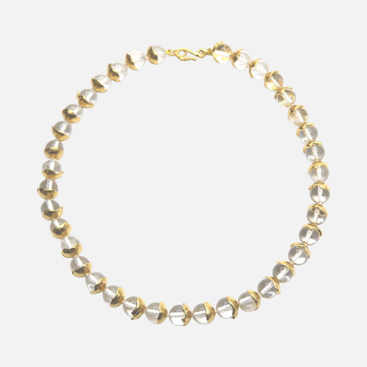 Vergoldete Kette mit Bergkristall – Klassische Eleganz