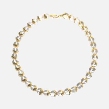 Vergoldete Kette mit Bergkristall – Klassische Eleganz