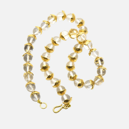 Vergoldete Kette mit Bergkristall – Klassische Eleganz