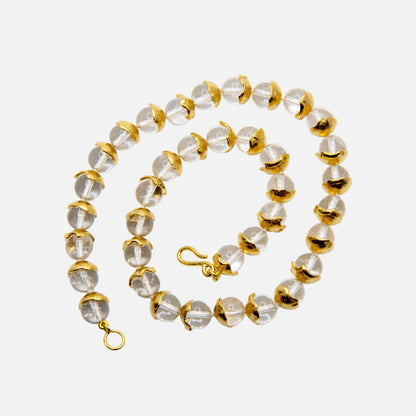 Vergoldete Kette mit Bergkristall – Klassische Eleganz