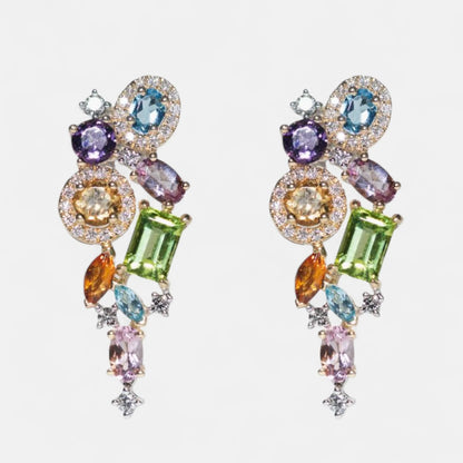 Ohrringe Multicolor Edelsteine & Brillanten