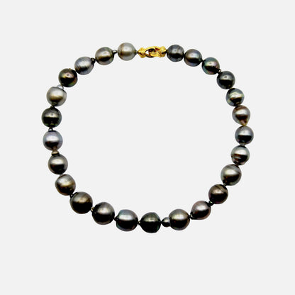Tahitiperlenkette mit vergoldetem Silberverschluss