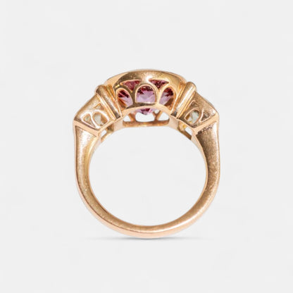 Ring mit Amethyst & grünem Amethyst in 18K Roségold