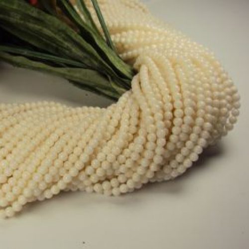 Bamboo coral white spherical shape in 2 mm