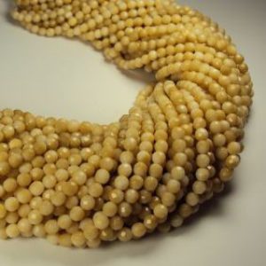 HONG BOCK-Bamboo coral beige spherical shape with facet in 6 mm