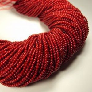 Bamboo coral red spherical shape in 2 mm