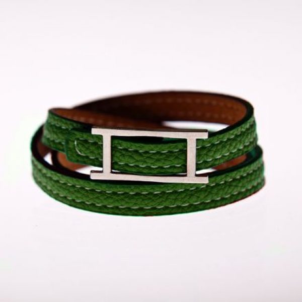 Leder Armband grün-0