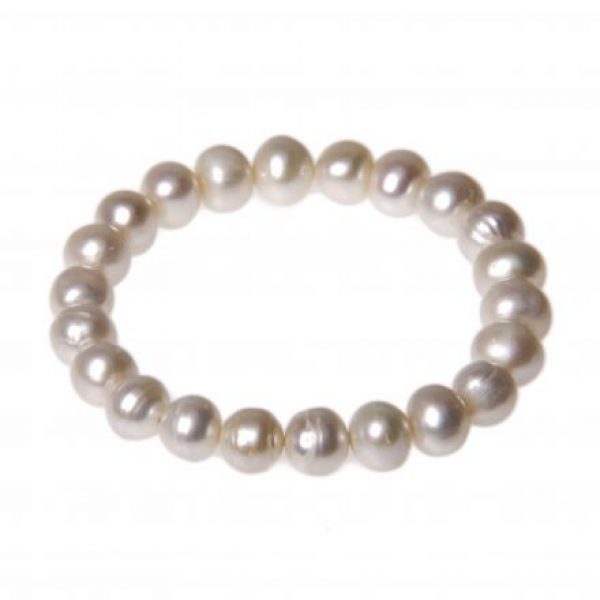 Süsswasser Perlen Armband 9-10mm weiß-0