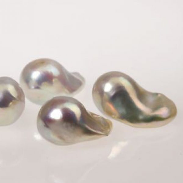 Süsswasser Perlen lose in Nuggetform, Perlen Größe ca. 16 x 22 mm. weiß-0