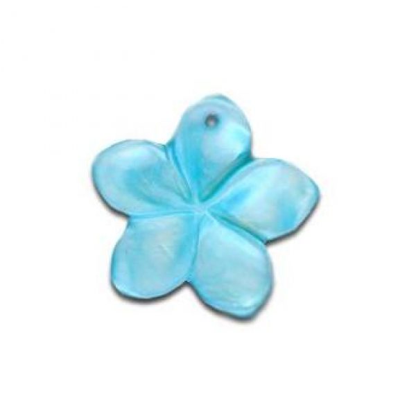 Perlmutt Blumen hell blau-0