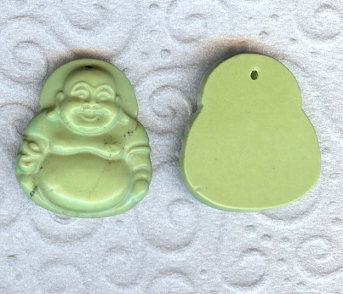 Magnesit Buddha Anhänger hell grün-0