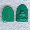 Magnesit Buddha Anhänger dunekl grün-0