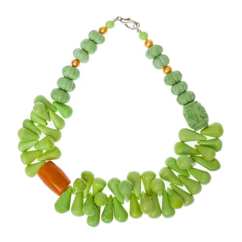 HONG BOCK- Design Chain with Howlit and orange coral