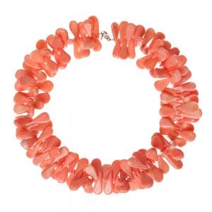 Bamboo coral necklace pink
