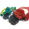 Schaumkorallen Rosen Armband rot-1538