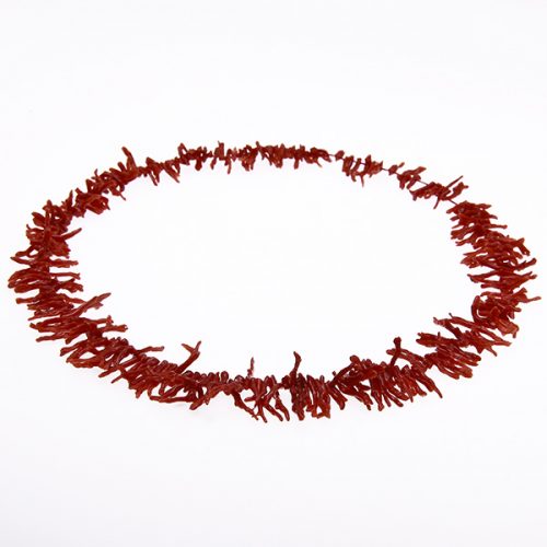 HONG BCOK-Natural coral necklace red