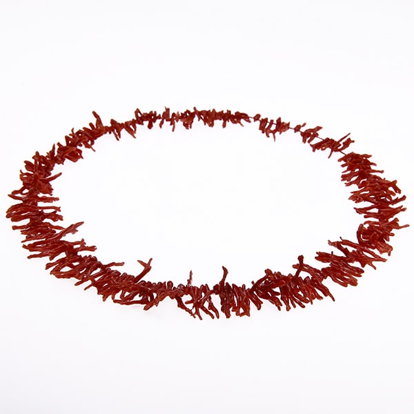 HONG BOCK-Design -  Korallenkette aus Naturkorallen-Ästen in rot