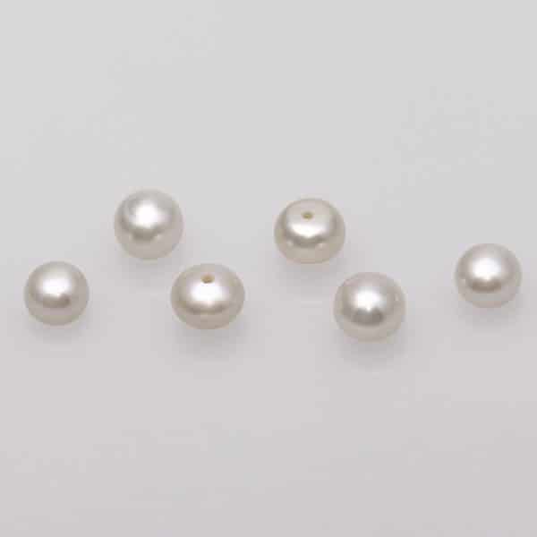 Süßwasser Perlen lose weiß, Perlen Größe ca. 8 mm, AA-0