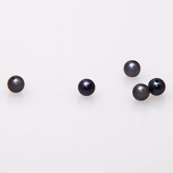 Süßwasser Perlen lose schwarz, Perlen Größe ca. 5 mm, AA-422