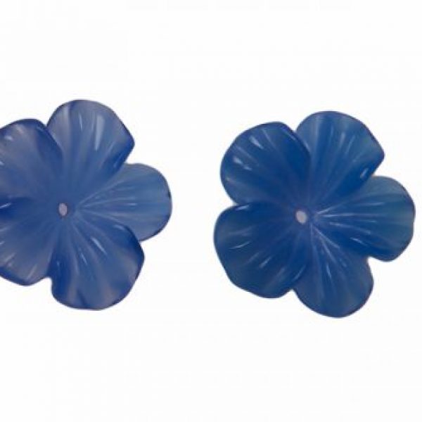 Blauachat Blüte 12mm in blau-0