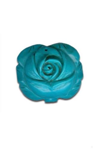 Magnesit Blumenanhänger hell blau-0